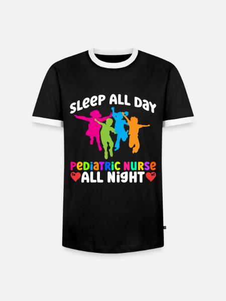Kinder Krankenschwester Säugling Pädiatrie - Männer Kontrast-T-Shirt - Schwarz/Weiß