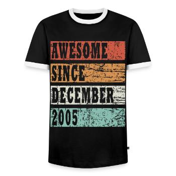 Year of construction 2006 December born gift idea - Männer Kontrast-T-Shirt - Schwarz/Weiß - Vorne - AI Model Female 172 light (172cm) & AI Model Male 178 light (178cm)