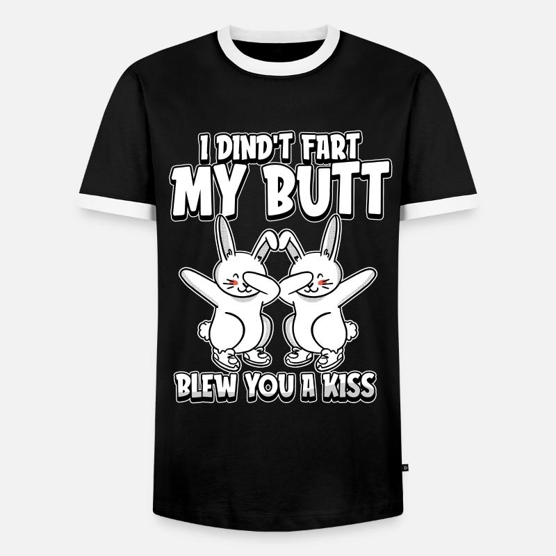 Rabbit Rabbit Funny - Men's Ringer Shirt - black/white