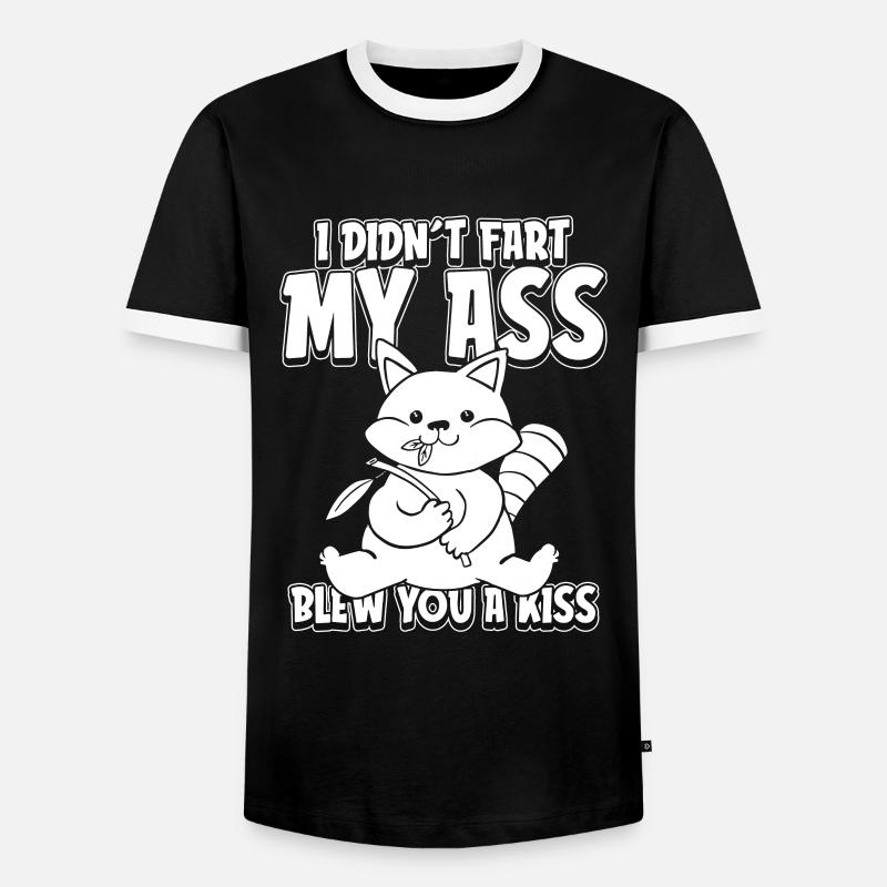 Roter Panda Witzig - Männer Kontrast-T-Shirt - Schwarz/Weiß