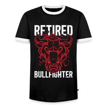 Bullfighting Retired Bullfighter Bullfight torero - Men's Ringer Shirt - black/white - Front - AI Model Female 172 light (172cm) & AI Model Male 178 light (178cm)