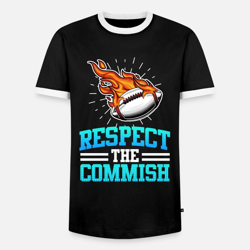 Respect the Commish Commissioner - Men's Ringer Shirt - black/white