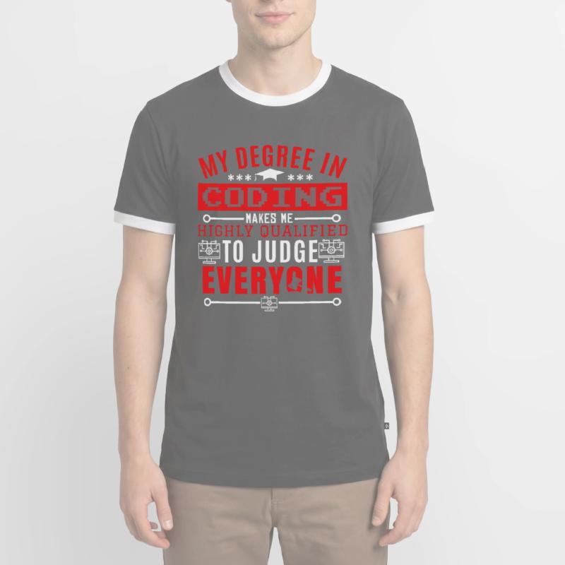 Coding Humor Coder Programmierer Männer Kontrast-T-Shirt