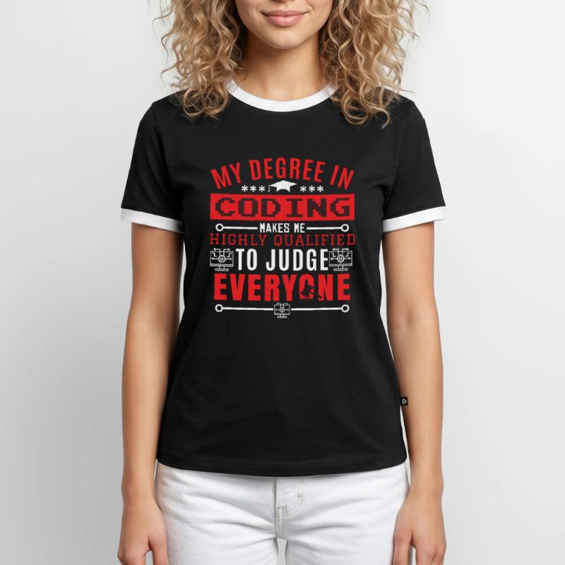Coding Humor Coder Programmierer Männer Kontrast-T-Shirt