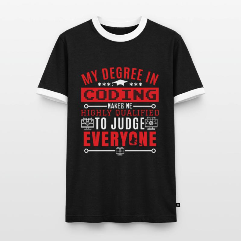 Coding Humor Coder Programmierer Männer Kontrast-T-Shirt