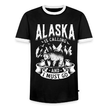Alaska Gift Enfants Hommes Femmes USA Nature Crème glacée - T-shirt contrasté Homme - noir/blanc - Devant - AI Model Female 172 light (172cm) & AI Model Male 178 light (178cm)