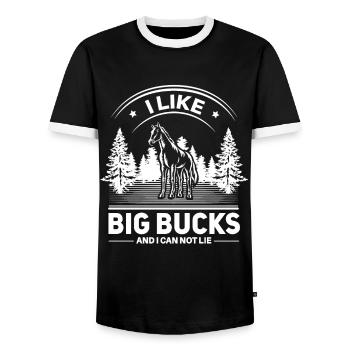 Witziges Pferdespruch Pferde Motiv - Männer Kontrast-T-Shirt - Schwarz/Weiß - Vorne - AI Model Female 172 light (172cm) & AI Model Male 178 light (178cm)