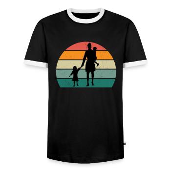 Mutti Mutter Nonna Nonni Mum Mummy Mimi Mama - Männer Kontrast-T-Shirt - Schwarz/Weiß - Vorne - AI Model Female 172 light (172cm) & AI Model Male 178 light (178cm)