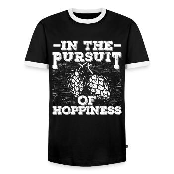 Craft Beer Craft Beer Funny - Men's Ringer Shirt - black/white - Front - AI Model Female 172 light (172cm) & AI Model Male 178 light (178cm)