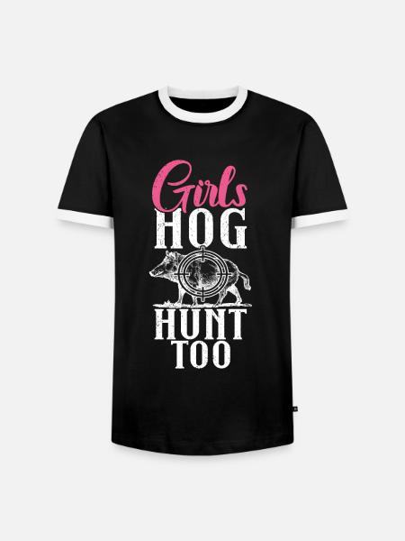 Schweinejagd Jäger Schweinejagd - Männer Kontrast-T-Shirt - Schwarz/Weiß