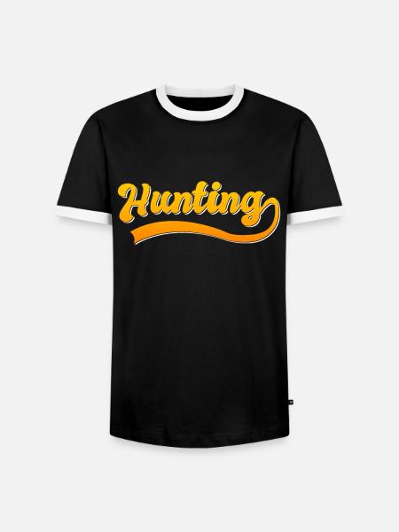 Hunting - Men's Ringer Shirt - black/white