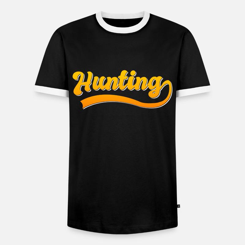 Jagd - Männer Kontrast-T-Shirt - Schwarz/Weiß