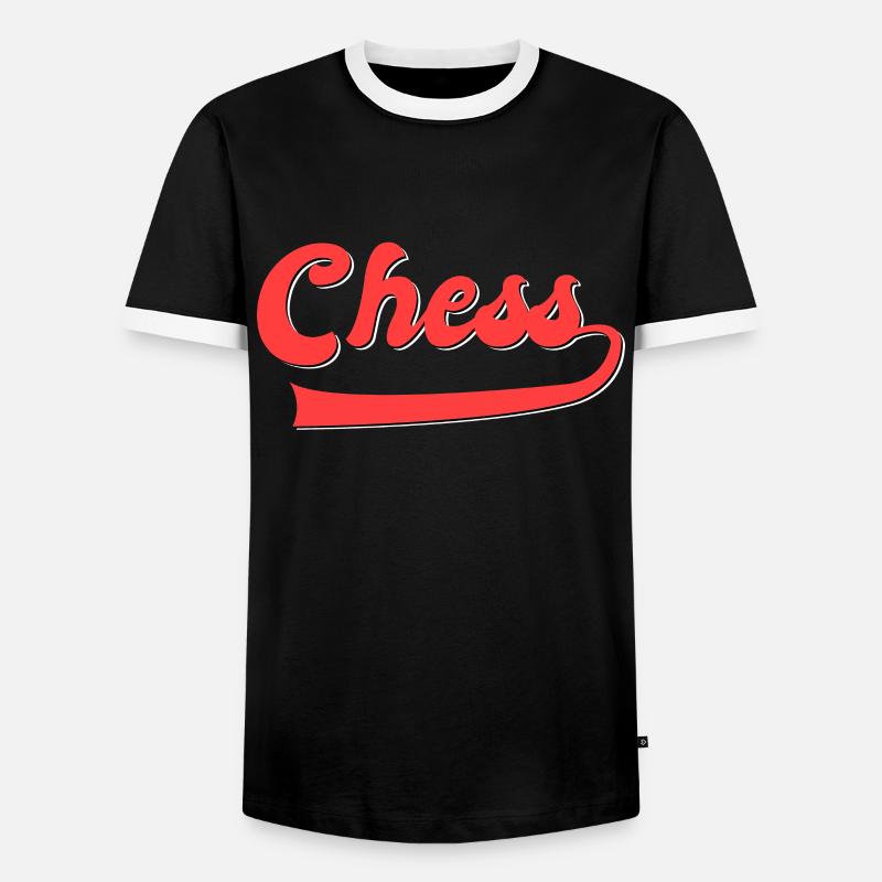 Schach - Männer Kontrast-T-Shirt - Schwarz/Weiß