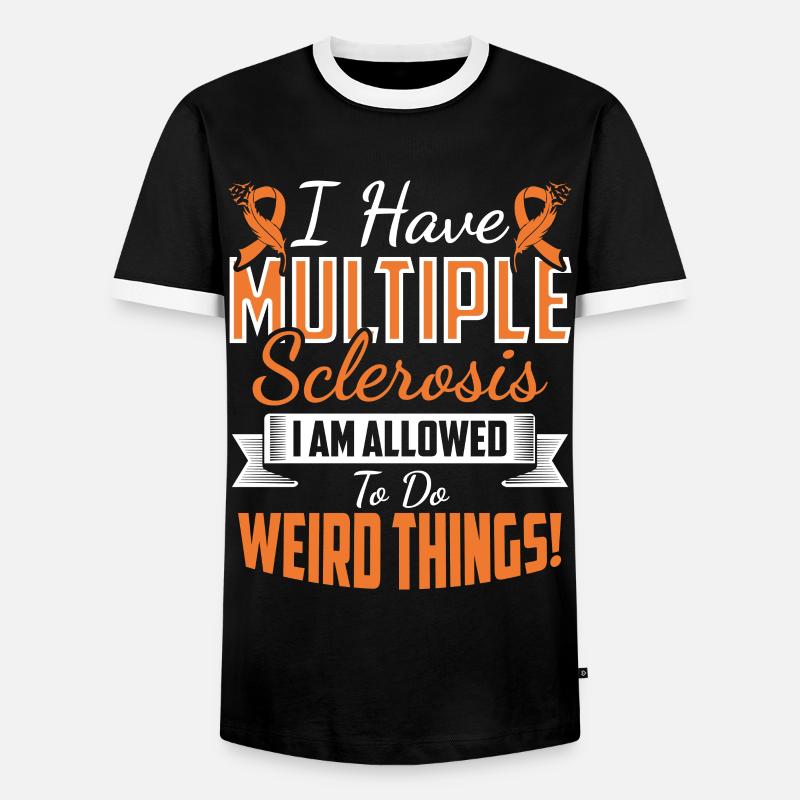 Multiple Sclerosis Awareness - Men's Ringer Shirt - black/white