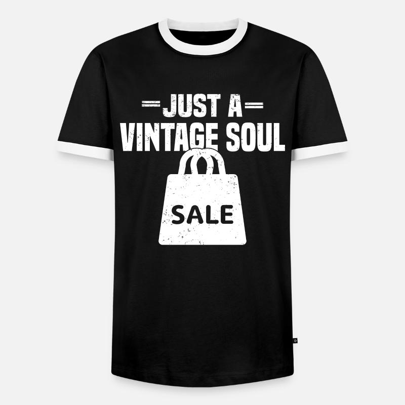 Secondhandladen Secondhand Öko Hipster Gebraucht - Männer Kontrast-T-Shirt - Schwarz/Weiß