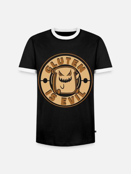 Glutenfrei Brot - Männer Kontrast-T-Shirt - Schwarz/Weiß