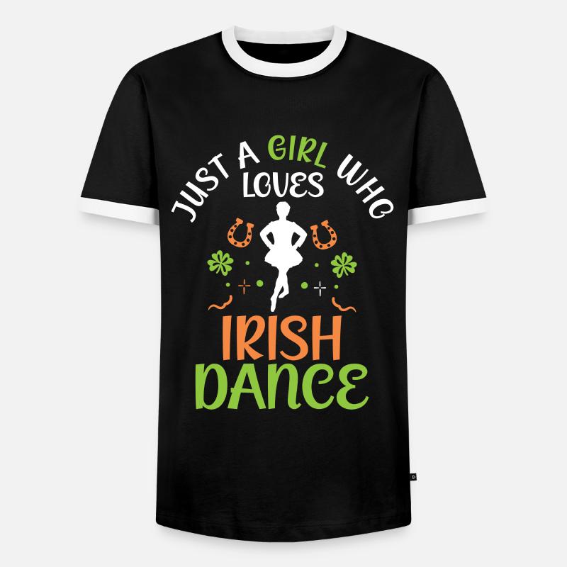 Irish Dance St. Patrick's Dance - Men's Ringer Shirt - black/white