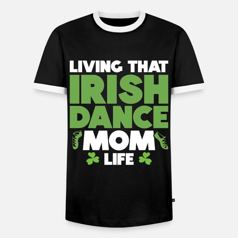 Irish Dance St. Patrick's Dance - Men's Ringer Shirt - black/white