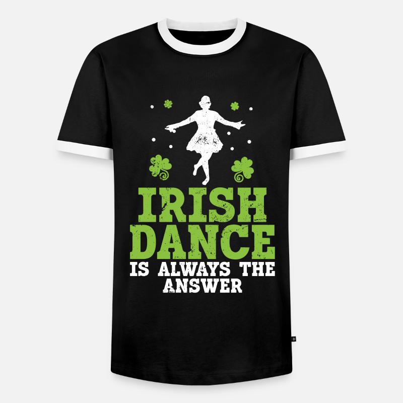 Irish Dance St. Patrick's Dance - Men's Ringer Shirt - black/white