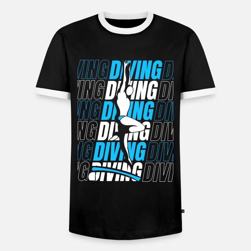 Diving Divers - Men's Ringer Shirt - black/white