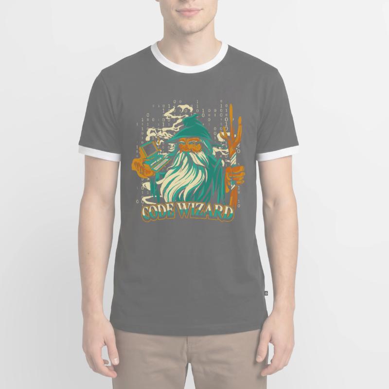 Entwickler Coder Programmierer Magier Männer Kontrast-T-Shirt