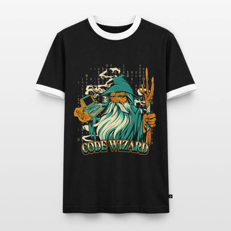 Entwickler Coder Programmierer Magier Männer Kontrast-T-Shirt
