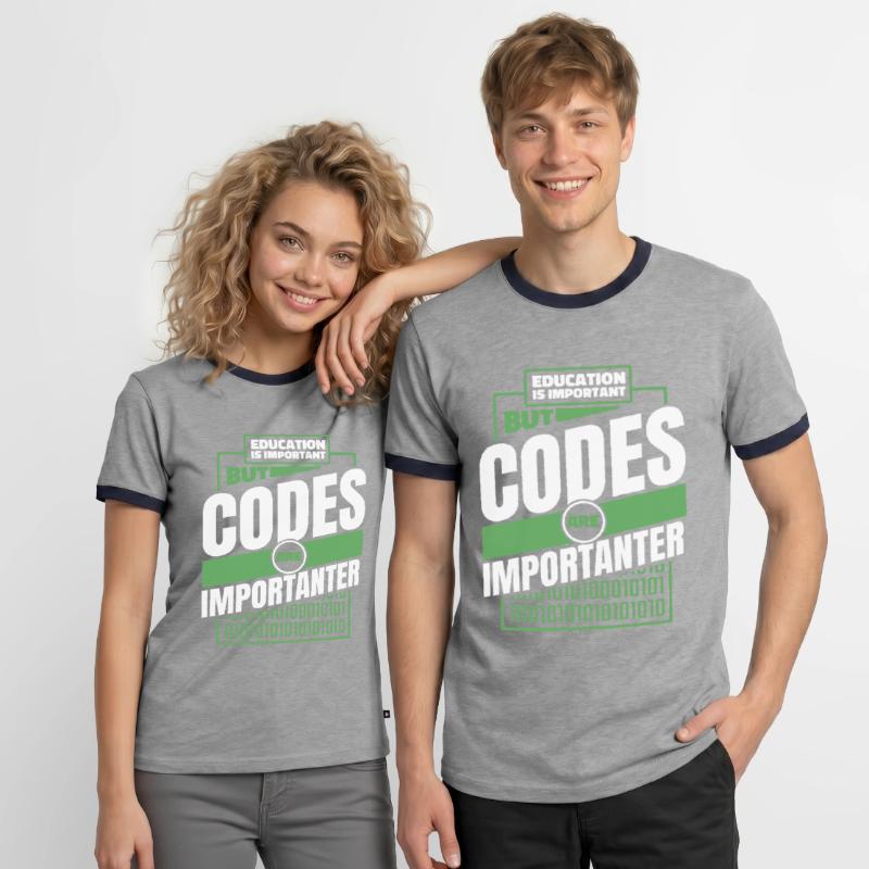 Développeur Coder Programmeur Drôle T-shirt contrasté Homme
