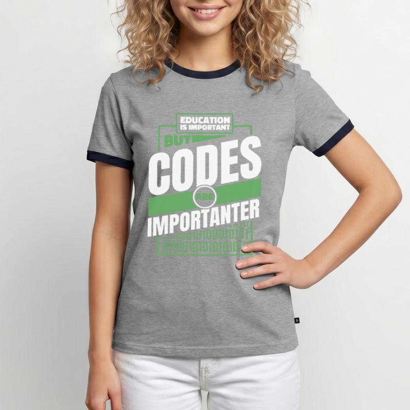 Développeur Coder Programmeur Drôle T-shirt contrasté Homme