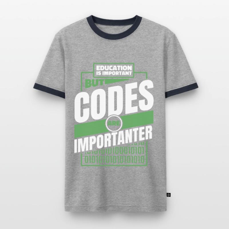 Entwickler Coder Programmierer Lustig Männer Kontrast-T-Shirt