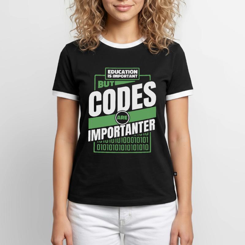 Developer Coder Programmer Funny Men's Ringer Shirt