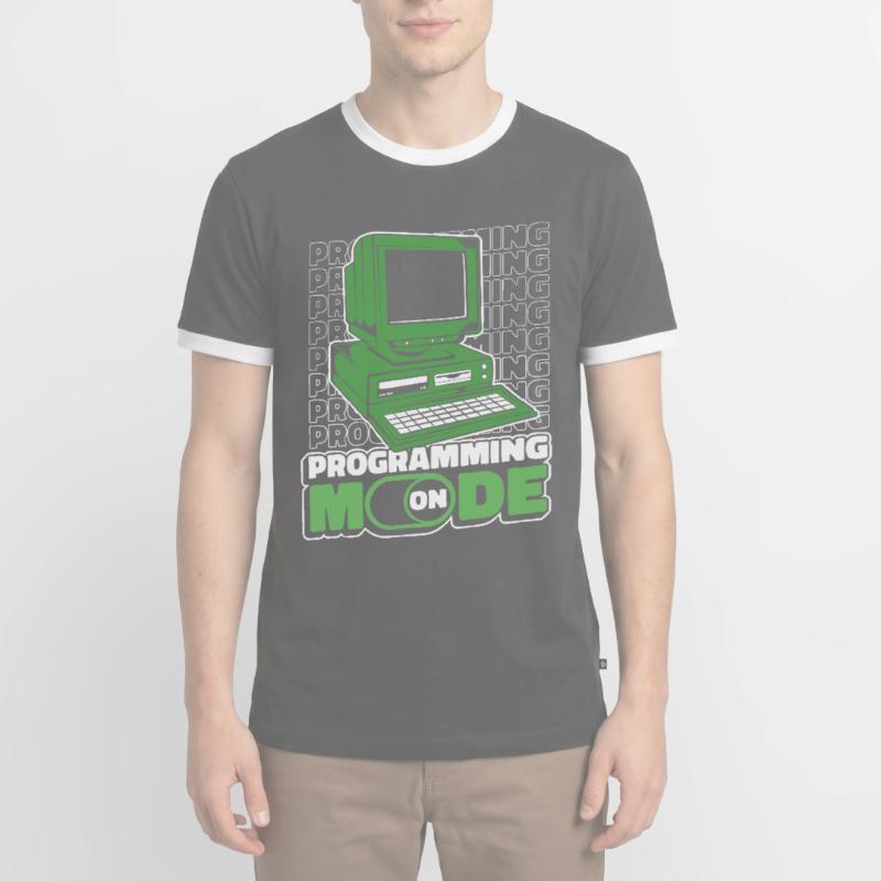 Developer Coder Programmer Computer T-shirt contrasté Homme