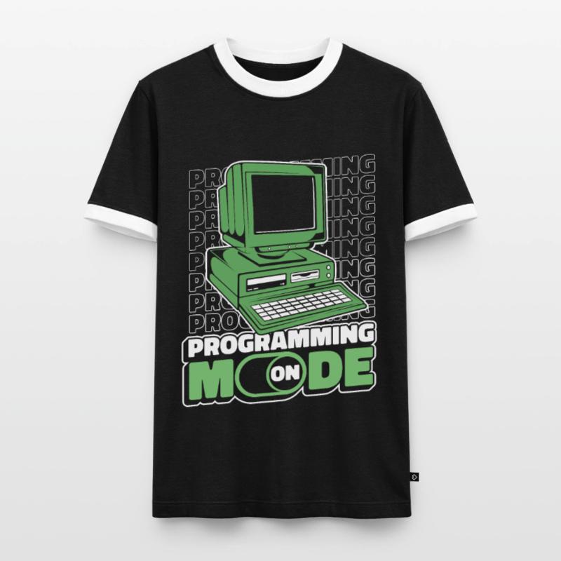 Developer Coder Programmer Computer T-shirt contrasté Homme