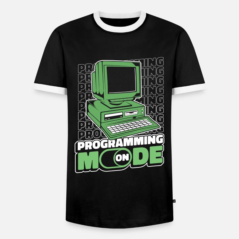 Entwickler Coder Programmierer Computer - Männer Kontrast-T-Shirt - Schwarz/Weiß