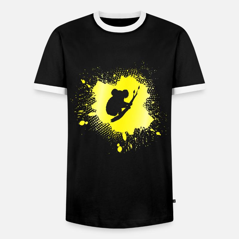 Koala - Männer Kontrast-T-Shirt - Schwarz/Weiß