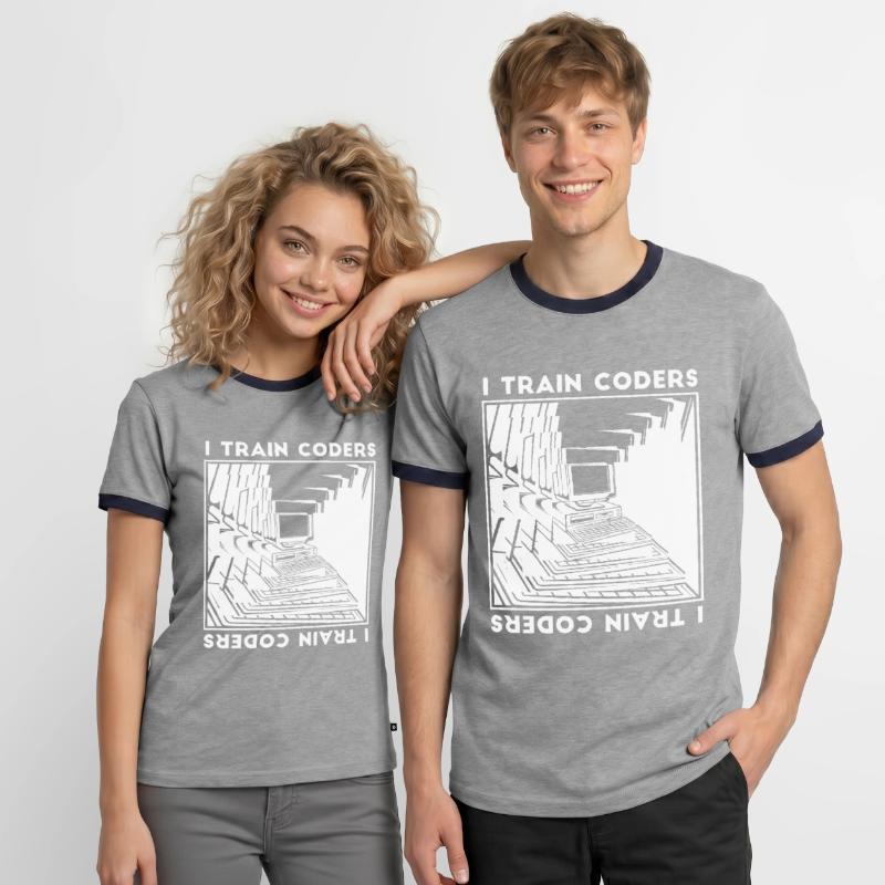 Developer Coder Programmer Calculator Men's Ringer Shirt