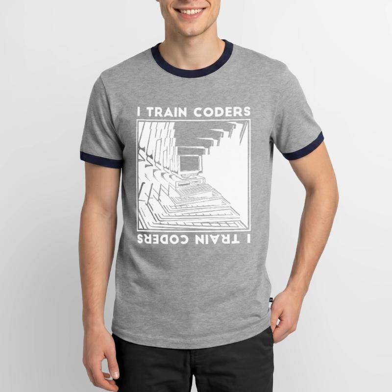 Developer Coder Programmer Calculator Men's Ringer Shirt