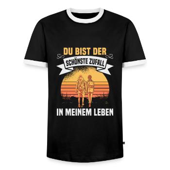 Valentinstag Geschenke Liebhaber Und Paare Designs - Männer Kontrast-T-Shirt - Schwarz/Weiß - Vorne - AI Model Female 172 light (172cm) & AI Model Male 178 light (178cm)