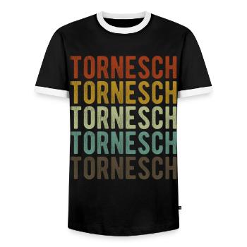Tornesch Stadt Retro Vintage - Männer Kontrast-T-Shirt - Schwarz/Weiß - Vorne - AI Model Female 172 light (172cm) & AI Model Male 178 light (178cm)