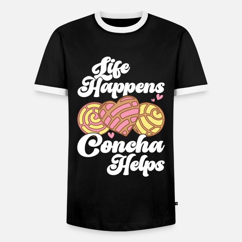 Conchas Pan Dulce Latina Spanisch - Männer Kontrast-T-Shirt - Schwarz/Weiß