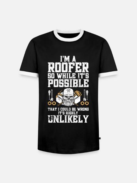 Dachdecker -Dachhäuser Reparaturen - Männer Kontrast-T-Shirt - Schwarz/Weiß
