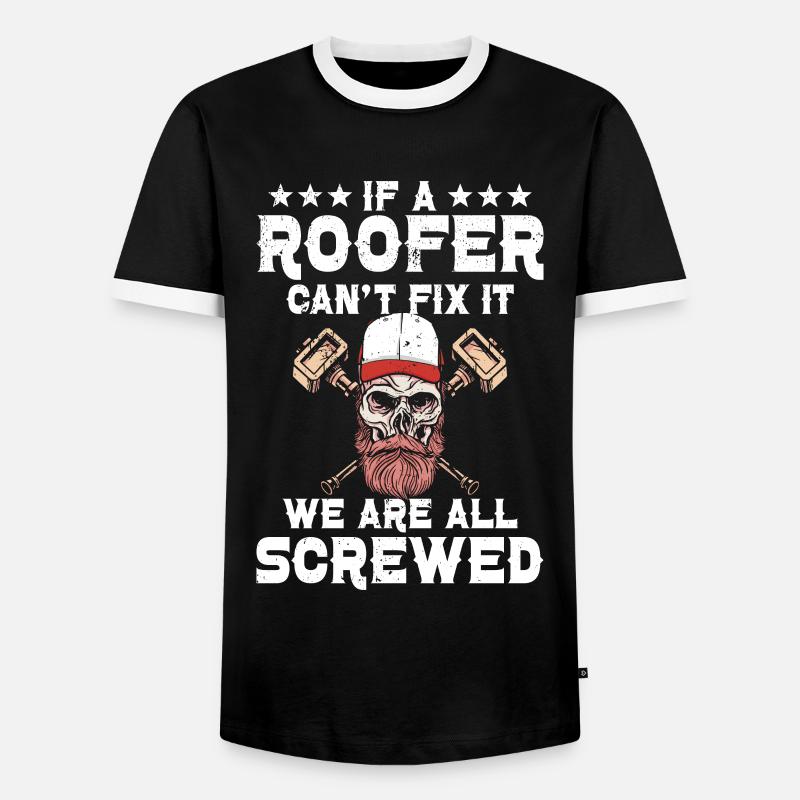 Dachdecker -Dachhäuser Reparaturen - Männer Kontrast-T-Shirt - Schwarz/Weiß