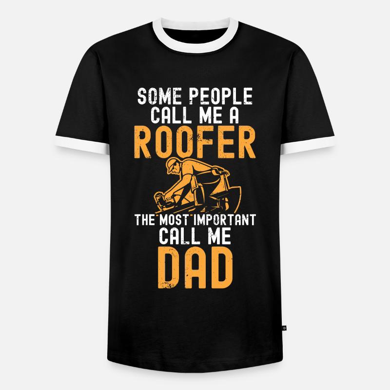 Dachdecker -Dachhäuser Reparaturen - Männer Kontrast-T-Shirt - Schwarz/Weiß