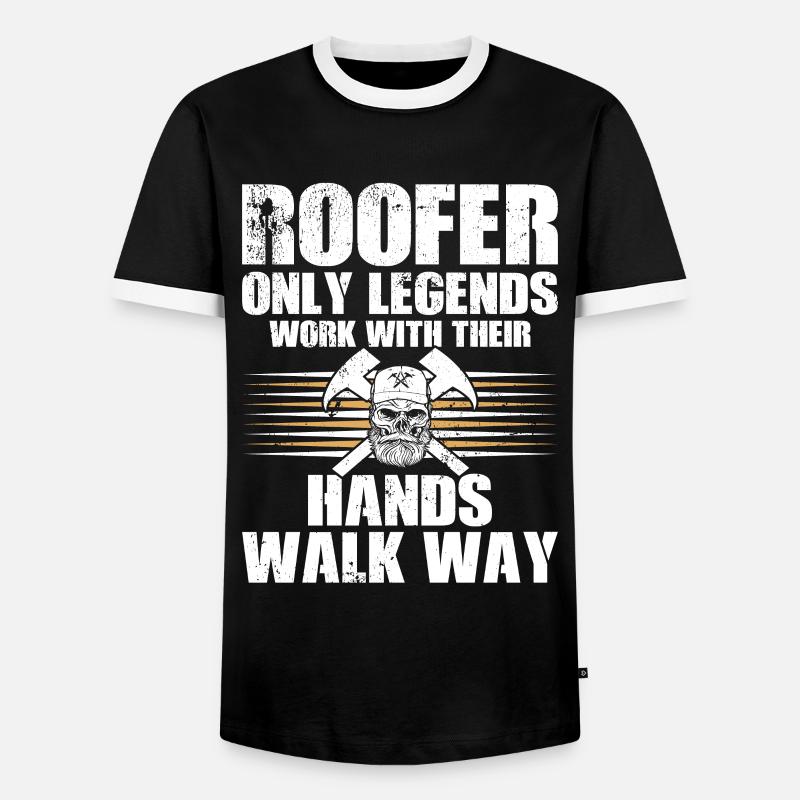 Dachdecker -Dachhäuser Reparaturen - Männer Kontrast-T-Shirt - Schwarz/Weiß