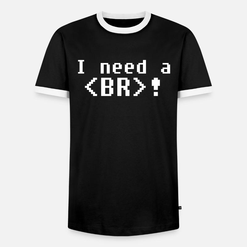 Développeur Coder Programmeur Humour - T-shirt contrasté Homme - noir/blanc