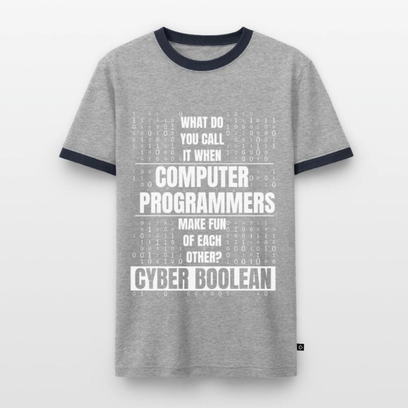 Developer Coder Programmer Funny Men's Ringer Shirt