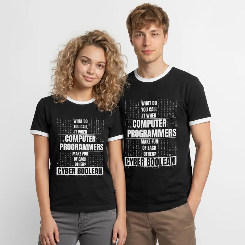 Developer Coder Programmer Funny Men's Ringer Shirt