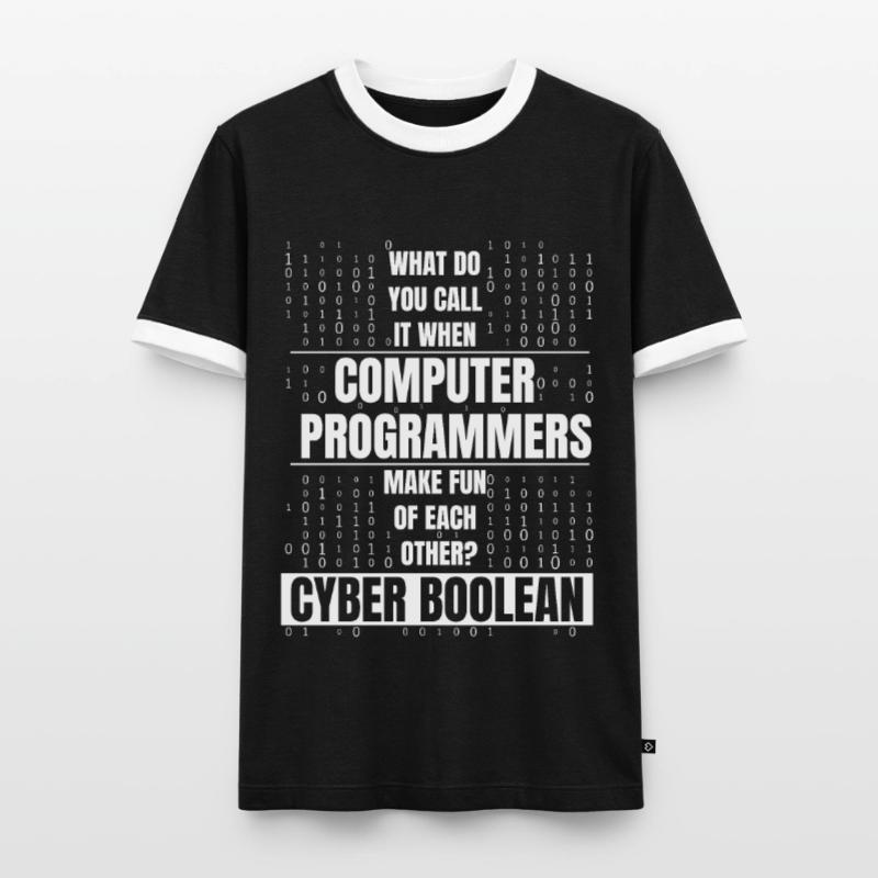 Developer Coder Programmer Funny Men's Ringer Shirt