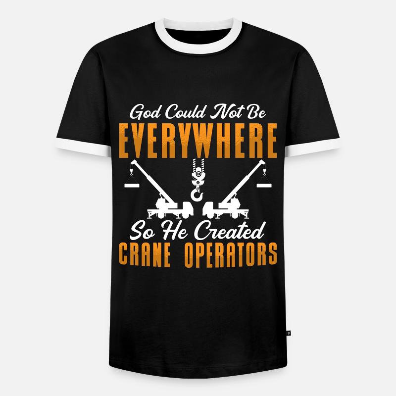 Kranführer Kran Kranfahrer Bauarbeiter Geschenk - Männer Kontrast-T-Shirt - Schwarz/Weiß