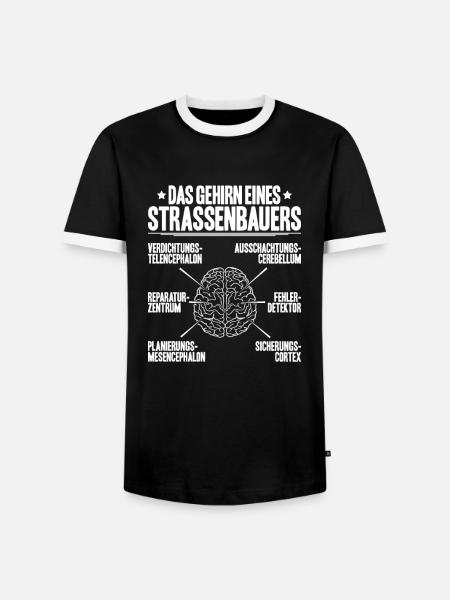 Straßenbauer Asphaltbauer Straßenbau - Männer Kontrast-T-Shirt - Schwarz/Weiß