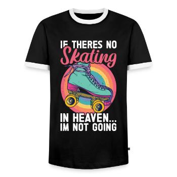 Patins - T-shirt contrasté Homme - noir/blanc - Devant - AI Model Female 172 light (172cm) & AI Model Male 178 light (178cm)